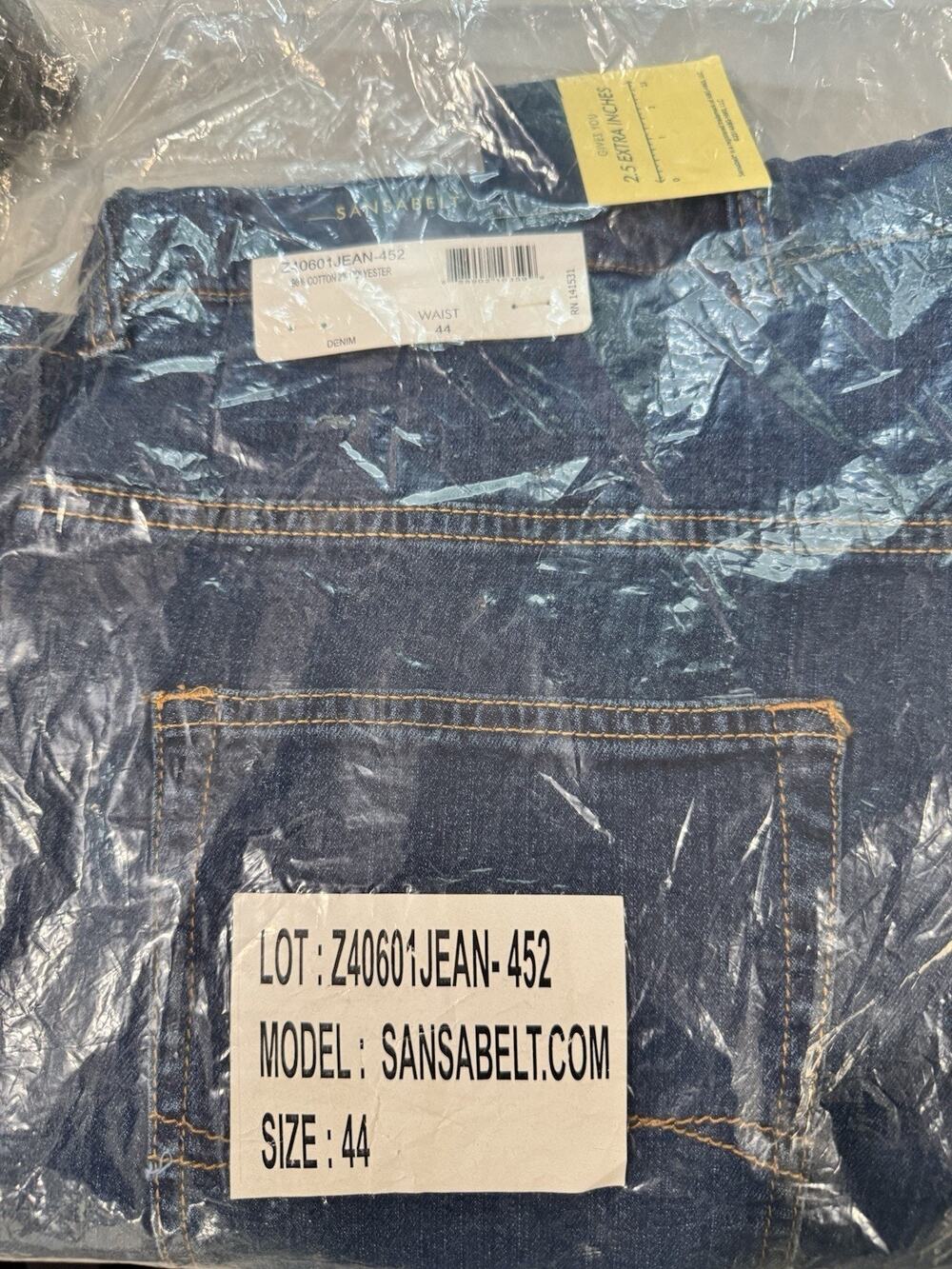 VTG Sansabelt Jeans Mens 44 High Rise Comfort Denim Jeans NWT